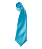 Premier 'Colours' Satin Tie - Turquoise Blue