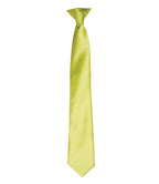 Premier 'Colours' Satin Clip Tie - Lime Green