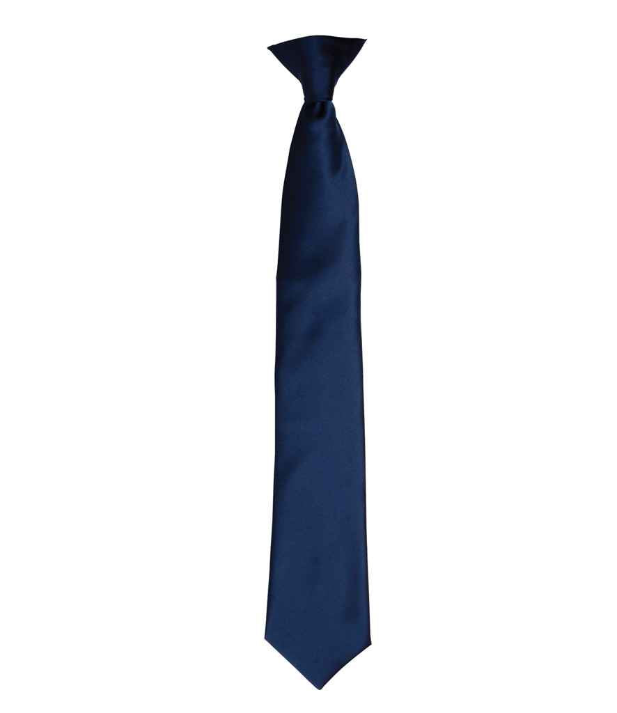 Premier 'Colours' Satin Clip Tie - Navy