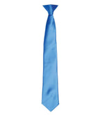 Premier 'Colours' Satin Clip Tie - Sapphire Blue
