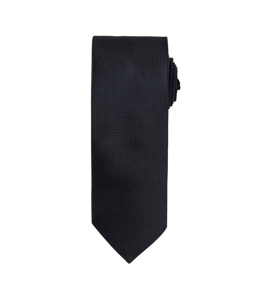 Premier Micro Waffle Tie - Black