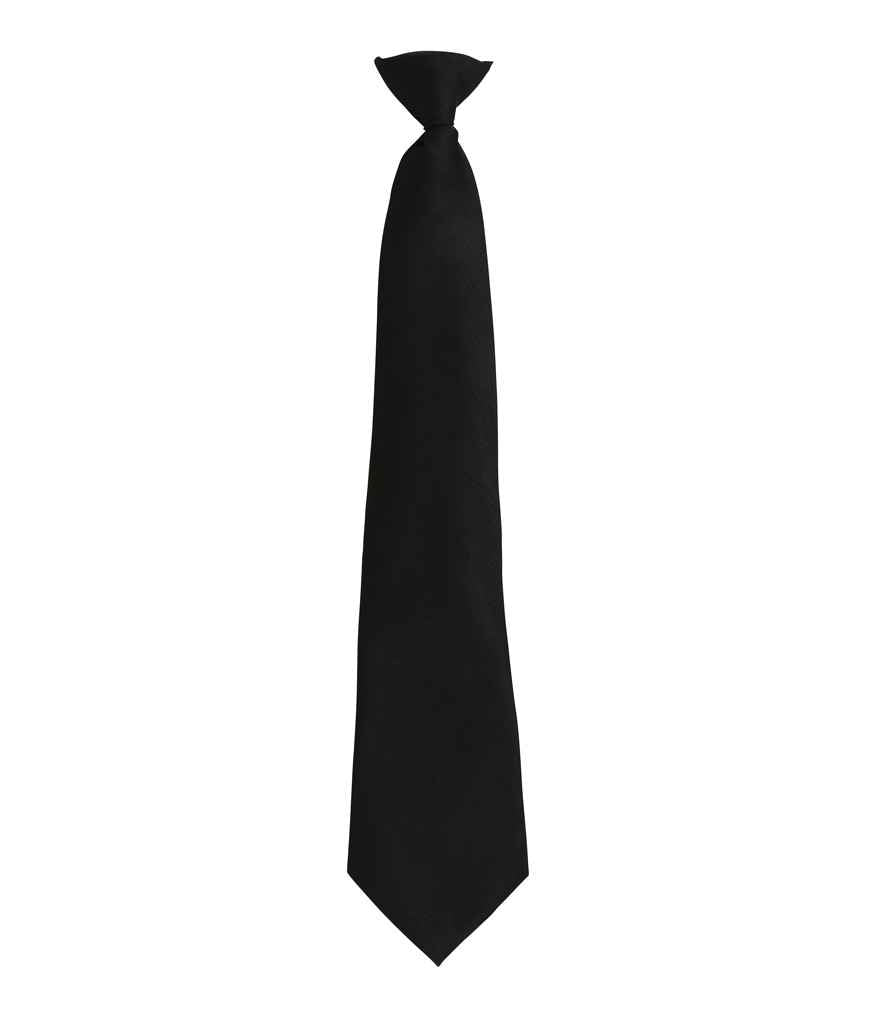 Premier 'Colours' Fashion Clip Tie - Black
