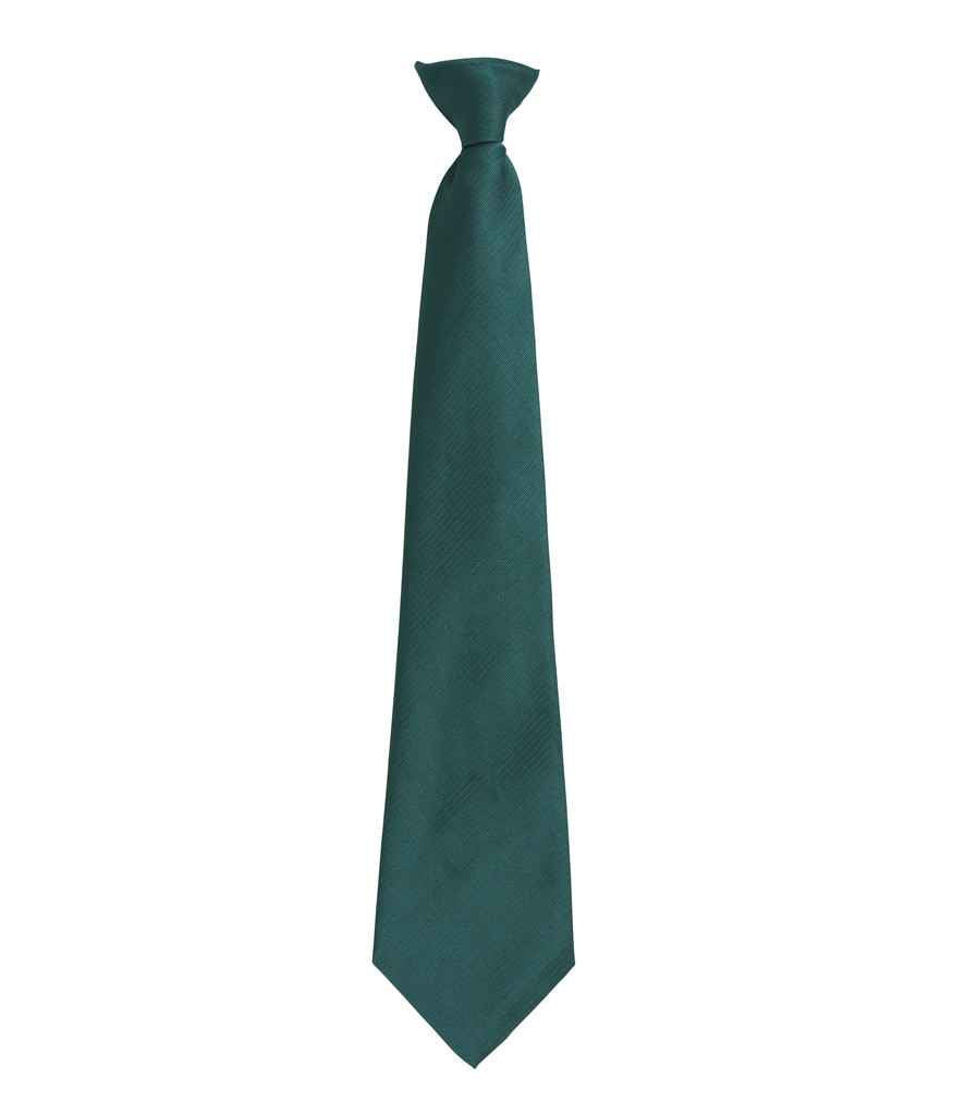 Premier 'Colours' Fashion Clip Tie - Bottle Green