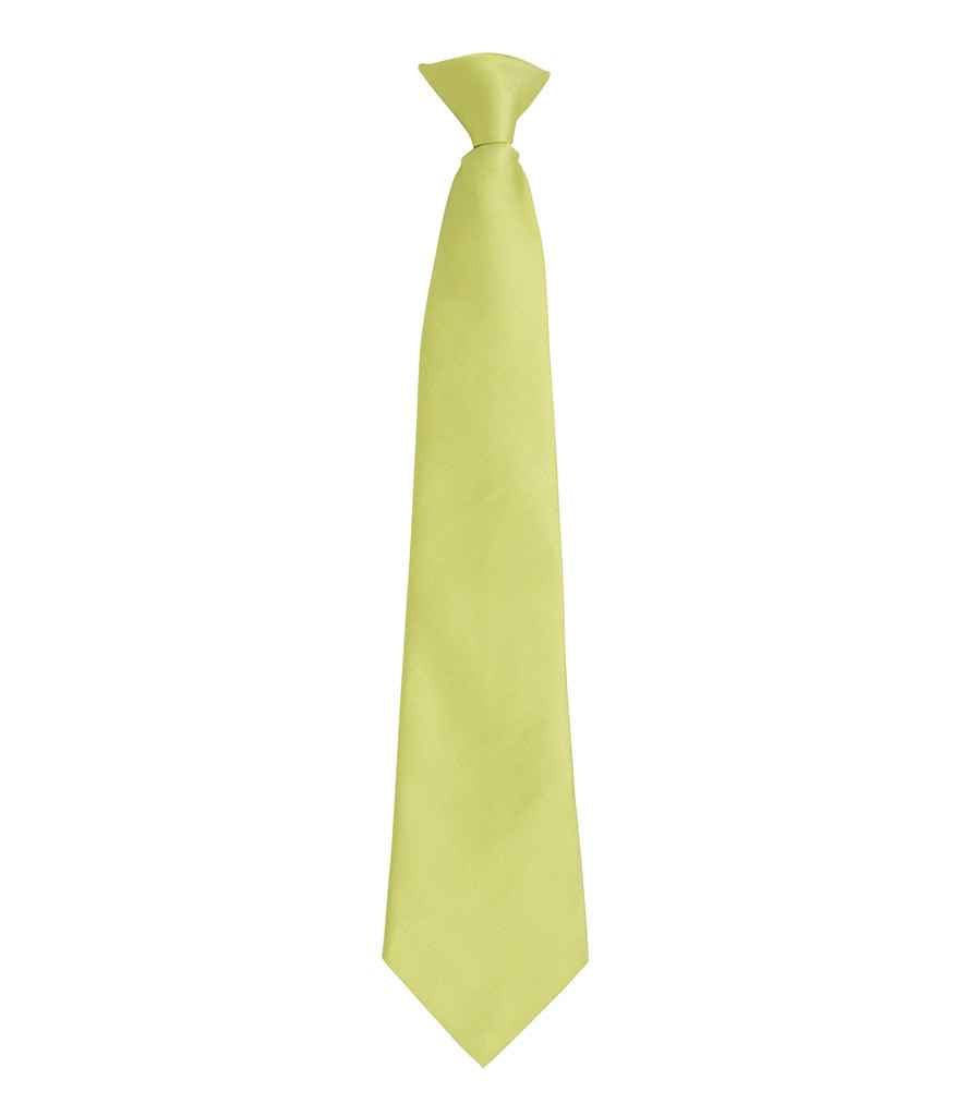 Premier 'Colours' Fashion Clip Tie - Lime Green