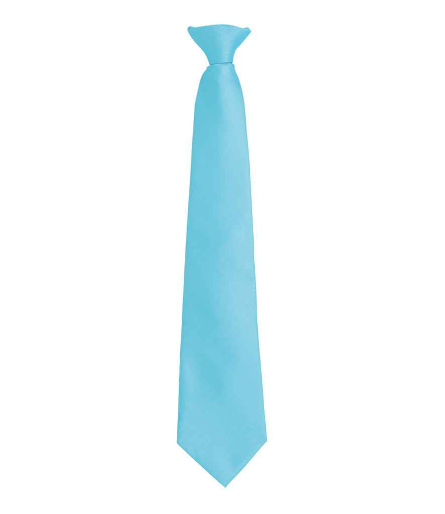 Premier 'Colours' Fashion Clip Tie - Turquoise Blue