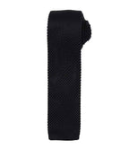 Premier Slim Knitted Tie - Black
