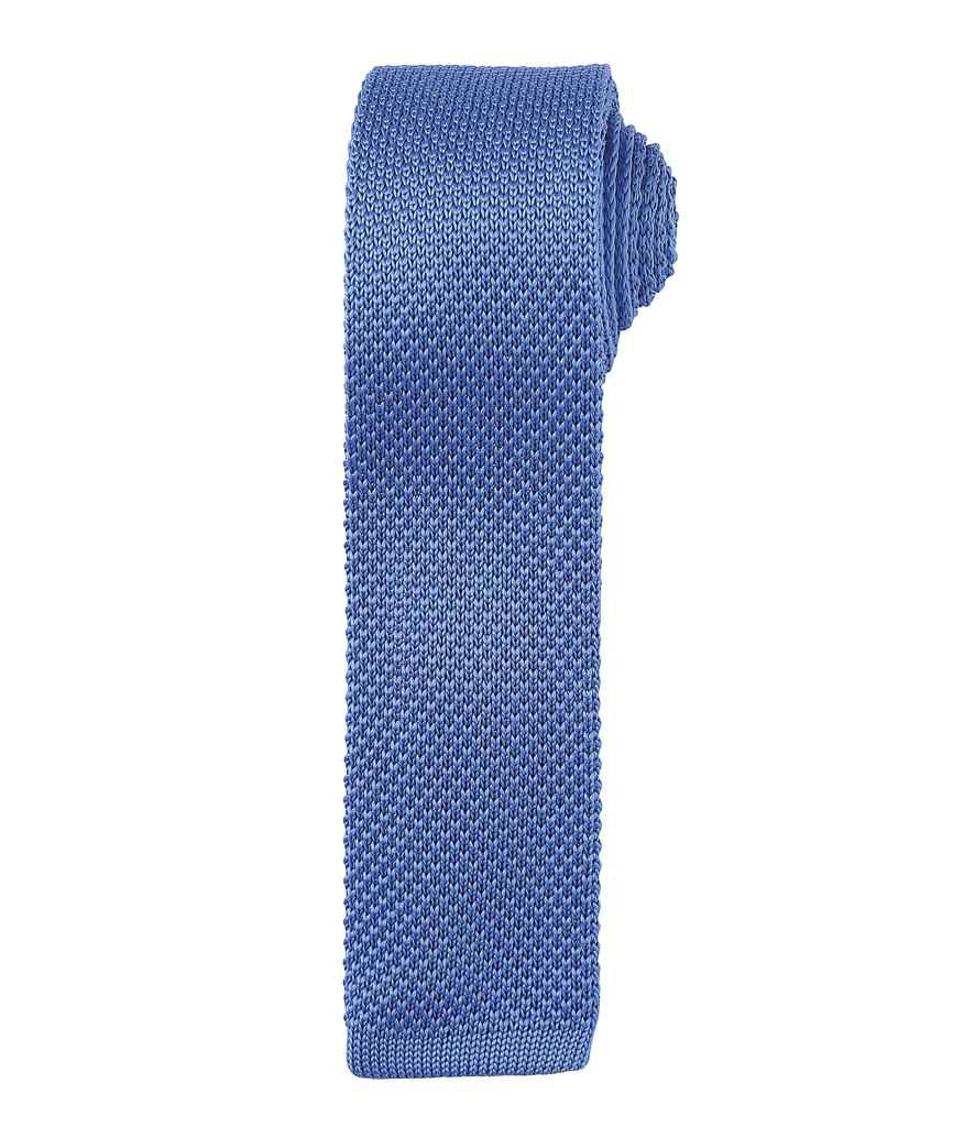 Premier Slim Knitted Tie - Mid Blue