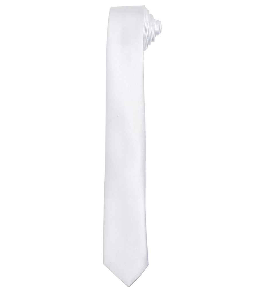 Premier Slim Tie - White