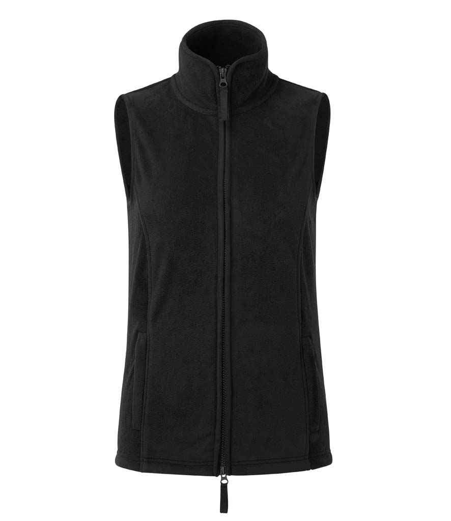 Premier Ladies Artisan Fleece Gilet - Black/Black