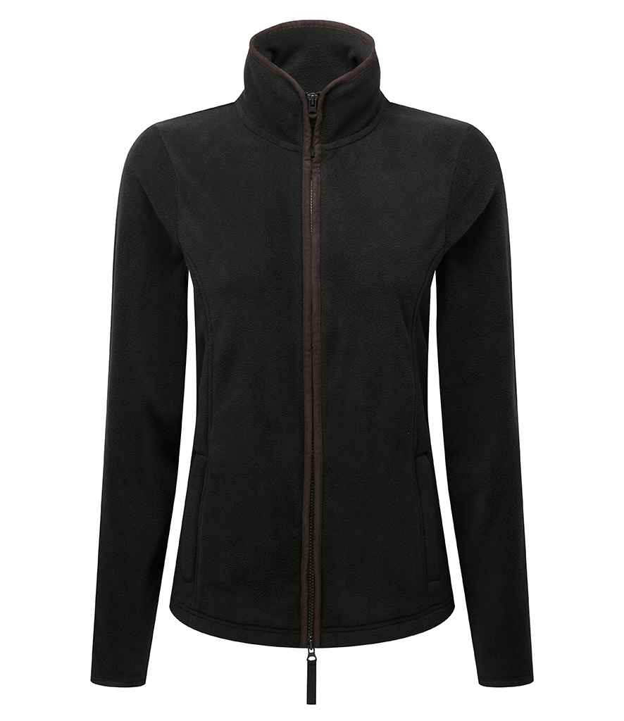 Premier Ladies Artisan Fleece Jacket - Black/Brown