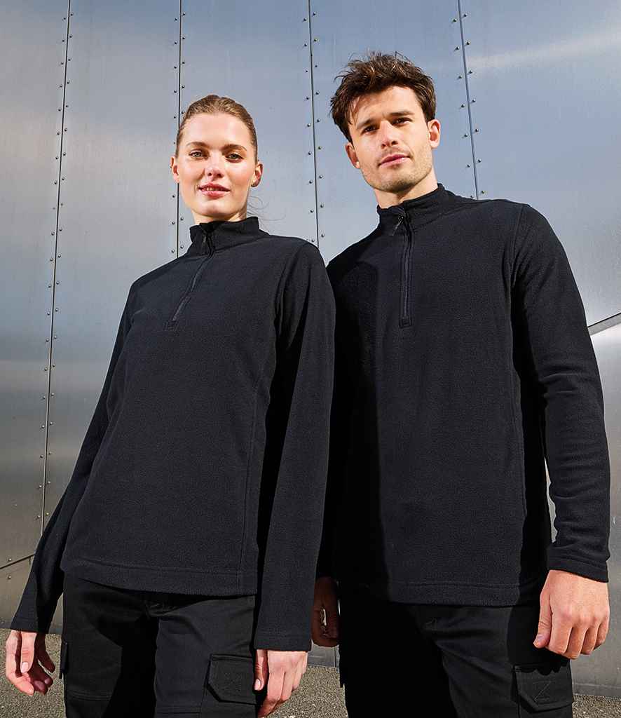 Premier Unisex Recyclight® 1/4 Zip Fleece - Black