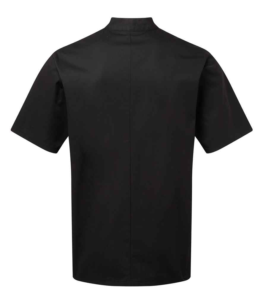Premier Essential Short Sleeve Chef's Jacket - Black