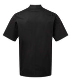 Premier Essential Short Sleeve Chef's Jacket - Black