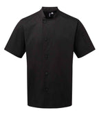 Premier Essential Short Sleeve Chef's Jacket - Black