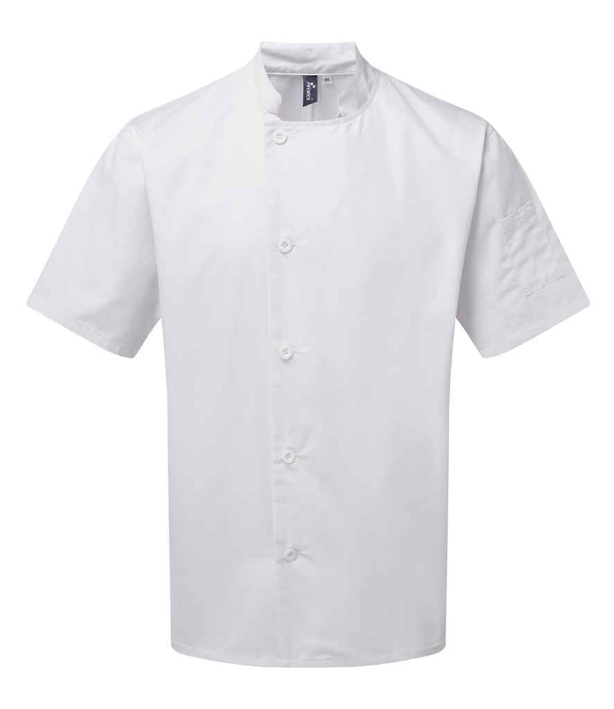 Premier Essential Short Sleeve Chef's Jacket - White