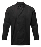Premier Coolchecker® Long Sleeve Chef's Jacket - Black
