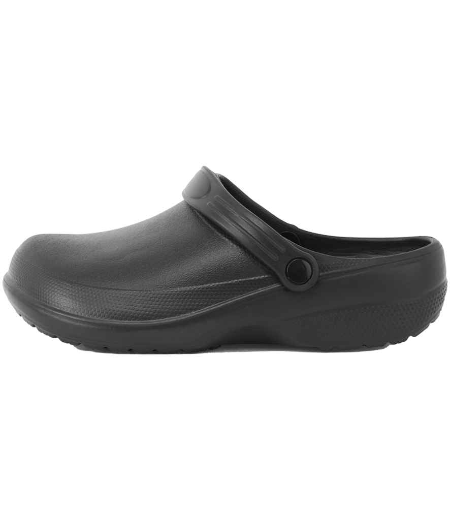 Premier Chef's Anti-Slip Anchor Clogs - Black