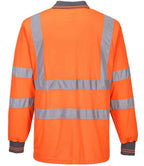 Portwest Hi-Vis Long Sleeve Polo Shirt - Orange