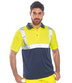 Portwest Hi-Vis Two Tone Polo Shirt - Yellow/Navy