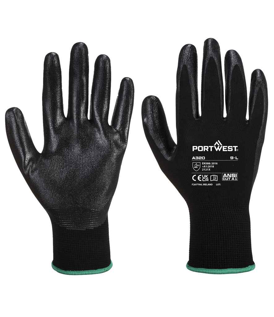 Portwest Dexti-Grip Gloves - Black