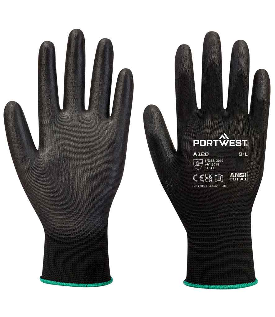 Portwest PU Palm Gloves - Black