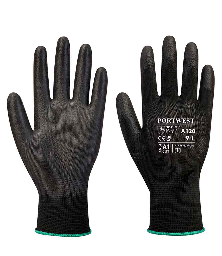 Portwest PU Palm Gloves - Black
