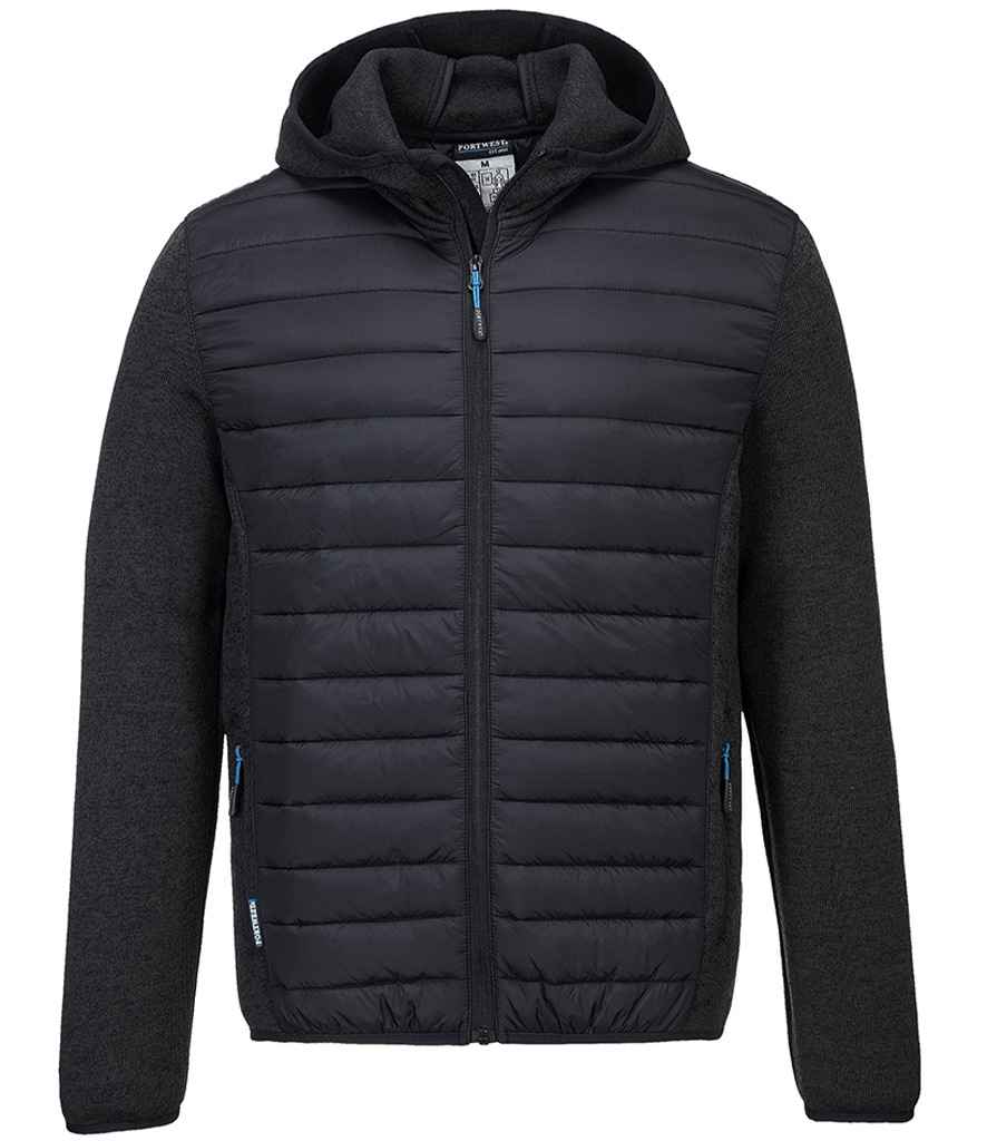 Portwest KX3™ Baffle Padded Jacket - Grey Marl/Black