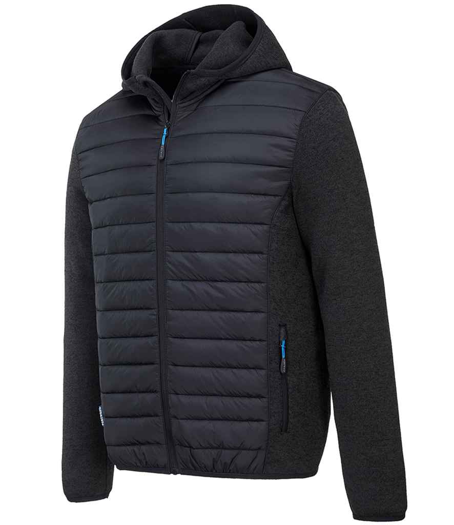 Portwest KX3™ Baffle Padded Jacket - Grey Marl/Black