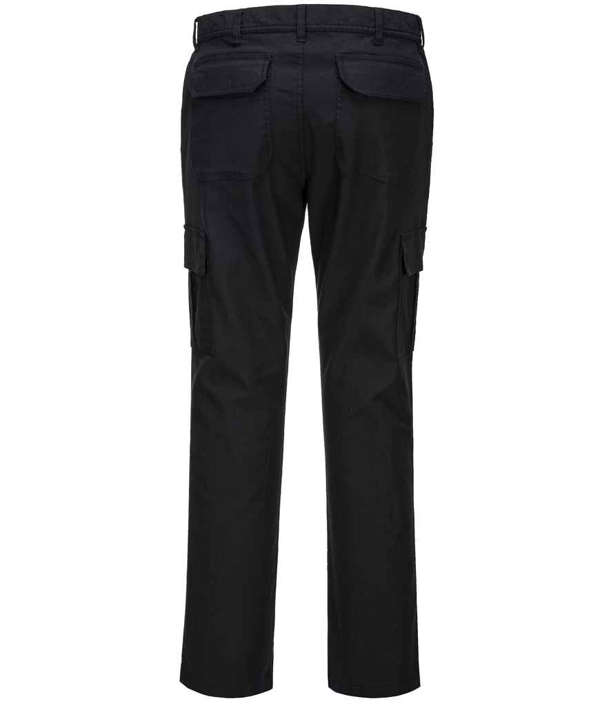 Portwest Stretch Slim Combat Trousers - Black