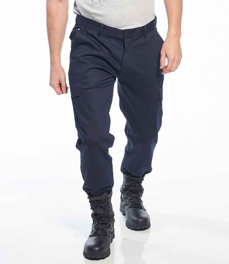 Portwest Stretch Slim Combat Trousers - Dark Navy