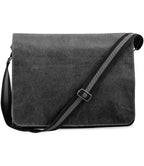 Quadra Vintage Canvas Despatch Bag - Vintage Black