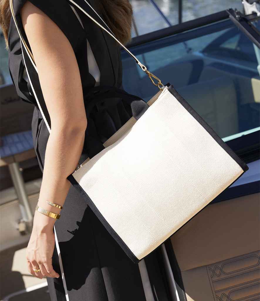 Quadra Puerto Medium Tote Bag - Natural/Black