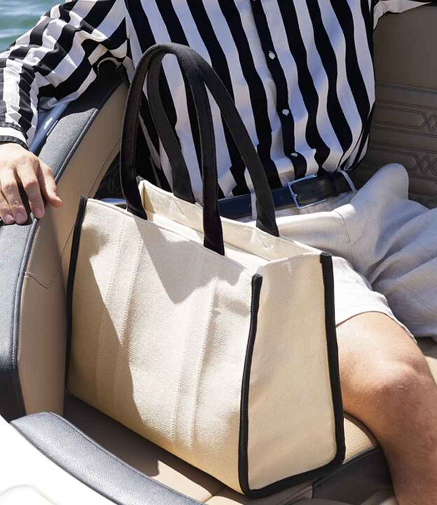 Quadra Puerto Large Tote Bag - Natural/Black