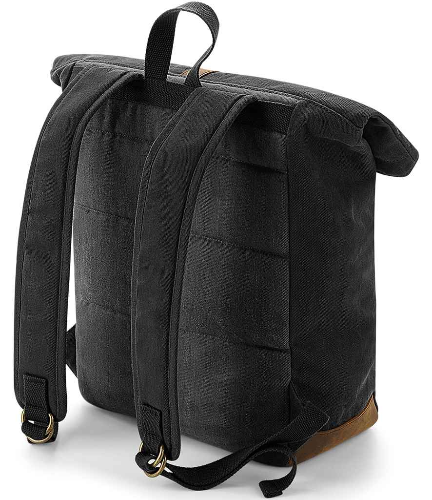 Quadra Heritage Waxed Canvas Backpack - Black