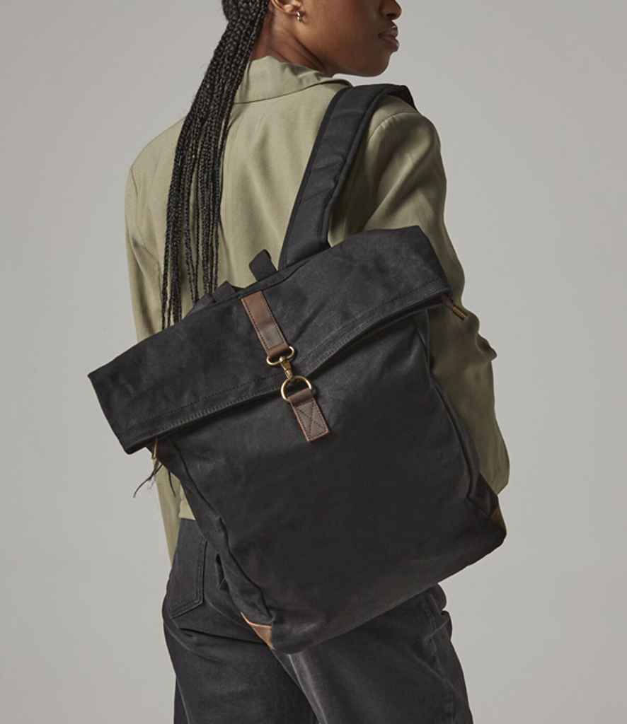 Quadra Heritage Waxed Canvas Backpack - Black