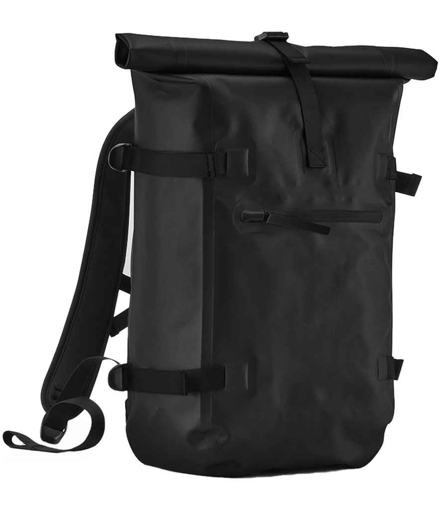Quadra Waterproof Roll-Top Backpack - Black