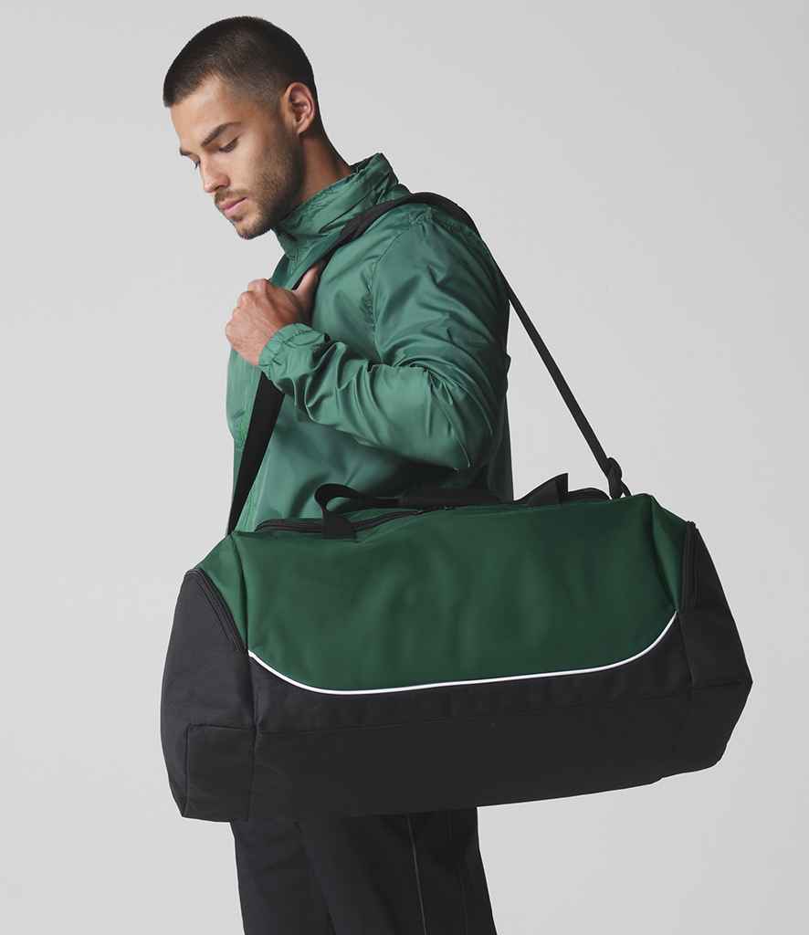 Quadra Teamwear Medium Holdall - Bottle Green/Black/White