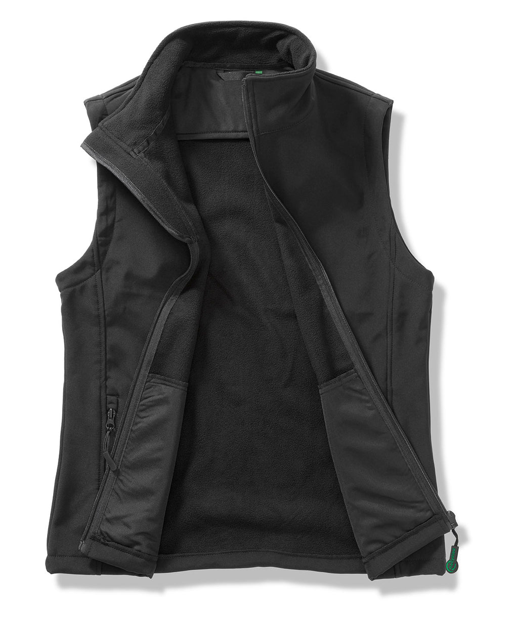 Printable softshell bodywarmer with recycled fleece inner