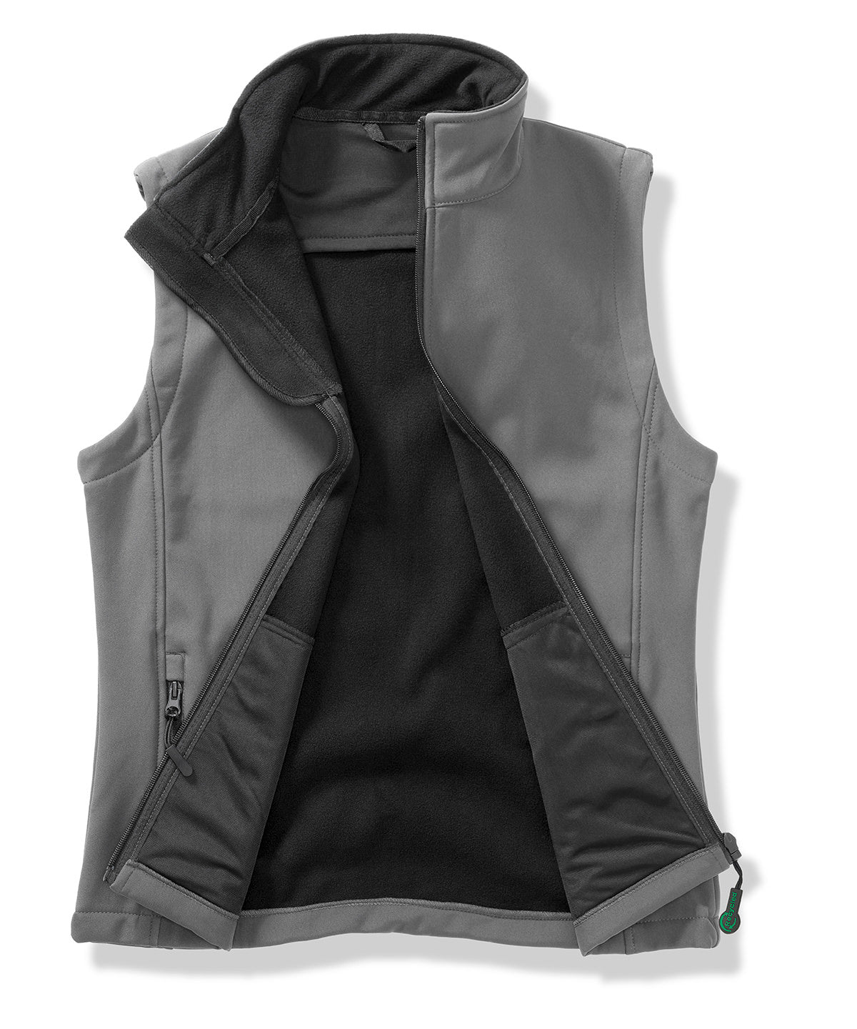 Printable softshell bodywarmer with recycled fleece inner