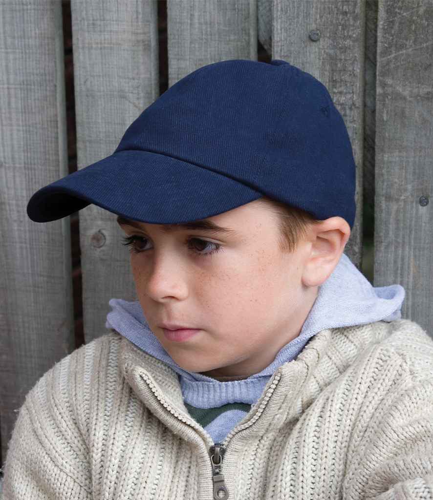 Result Kids Low Profile Heavy Brushed Cotton Cap - Navy