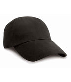 Result Low Profile Heavy Brushed Cotton Cap - Black