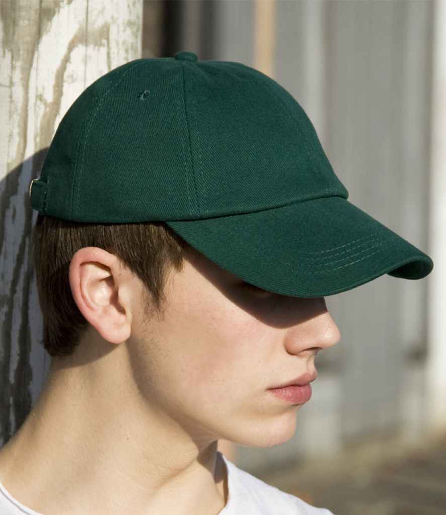 Result Low Profile Heavy Brushed Cotton Cap - Forest Green