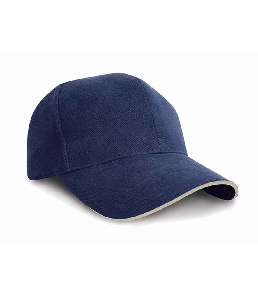 Result Pro-Style Heavy Brushed Cotton Cap - Navy/Natural
