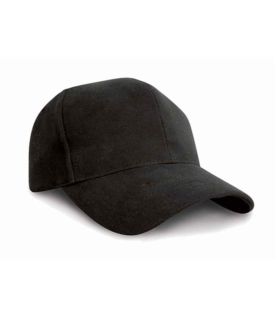 Result Pro-Style Heavy Brushed Cotton Cap - Black