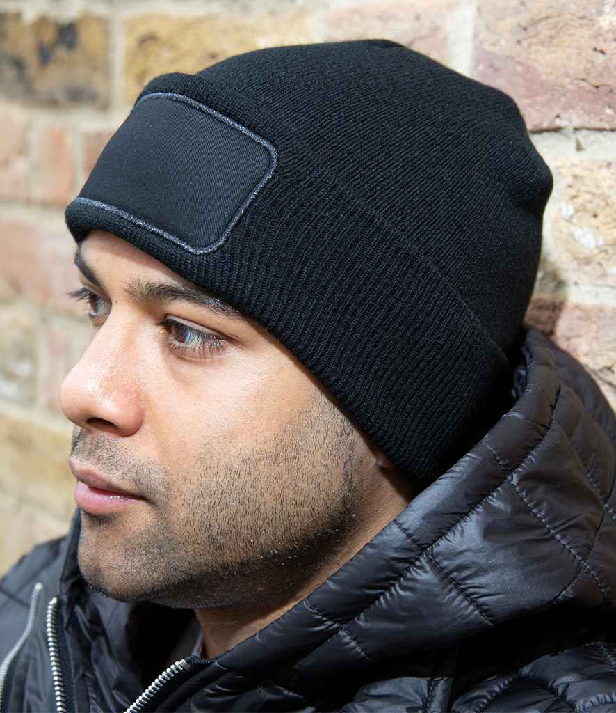 Result Core Double Knit Printers Beanie - Black