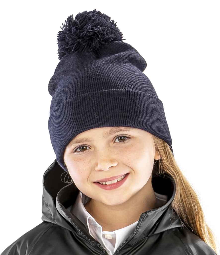Result Core Kids Pom Pom Beanie - Navy