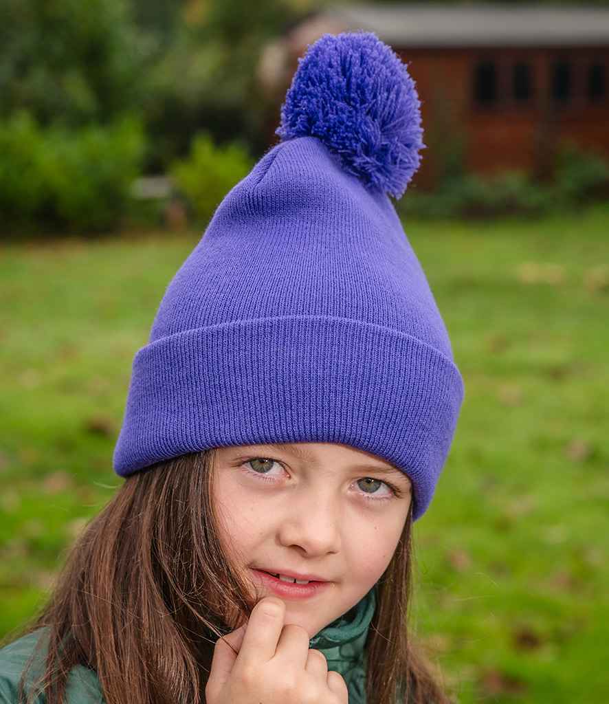 Result Core Kids Pom Pom Beanie - Purple