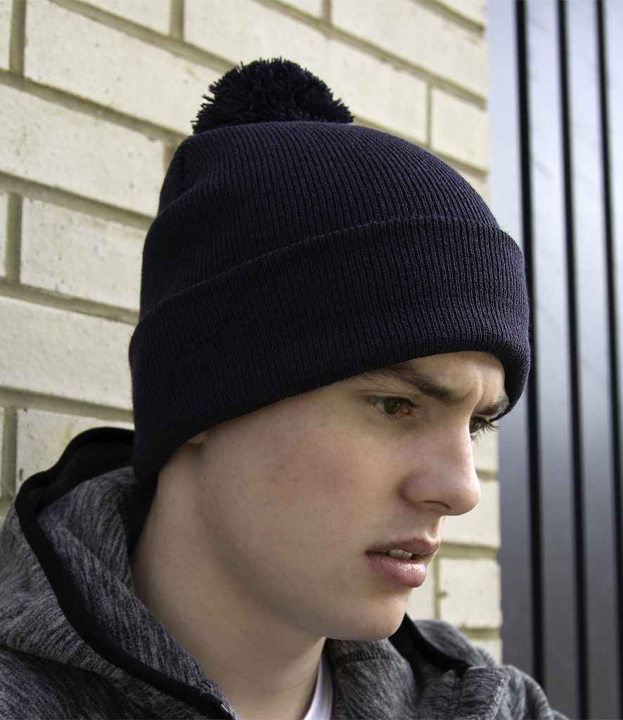 Result Core Pom Pom Beanie - Black