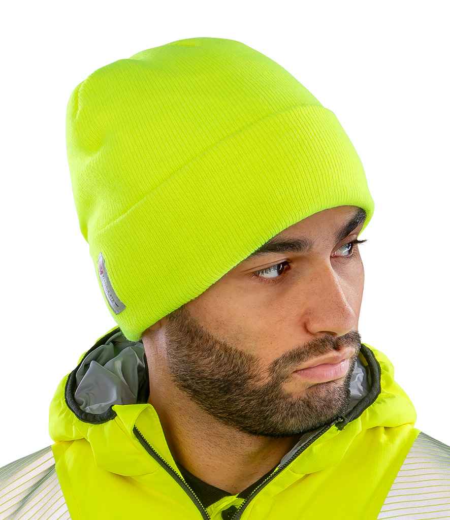 Result Woolly Ski Hat with Thinsulate™ Insulation - Fluorescent Yellow