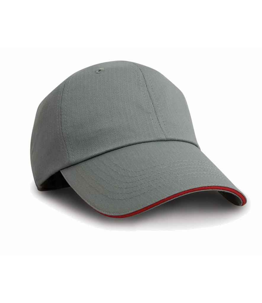 Result Herringbone Cap - Grey/Red